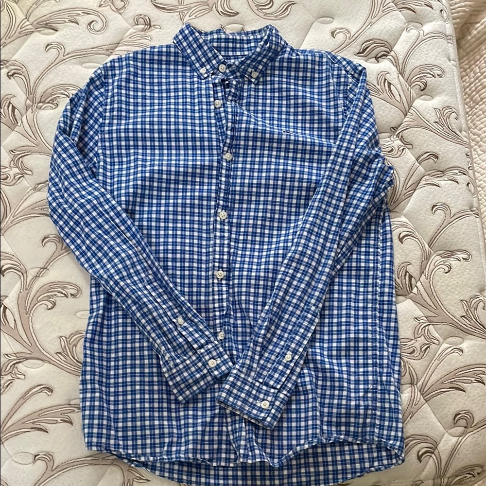 Blue Checkered boy’s Shirt vineyard vines